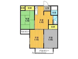 福島県郡山市八山田2丁目【アパート】の間取り