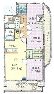 ブライムタワー古川【701号室】の間取り