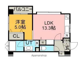 ラ・クラッセ札幌デュアルコート【4階】の間取り