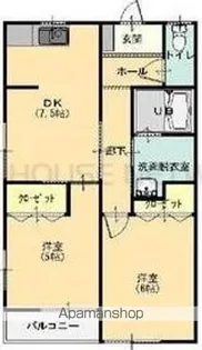 サンパレス新田B【2階】の間取り