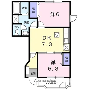 クレール カルキ A【1階】の間取り