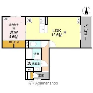 エクレール沢之町【2階】の間取り