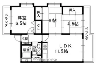 リョウジュ名次【3階】の間取り