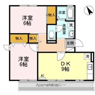 ハイカムール八乙女ST Ⅰ【1階】の間取り