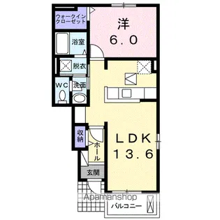 プロムナード アンジュ Ⅰ【1階】の間取り