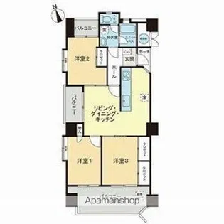 ロワールマンション大濠2【7階】の間取り