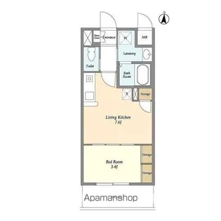 アクシーズタワー川口Ⅷ【3階】の間取り