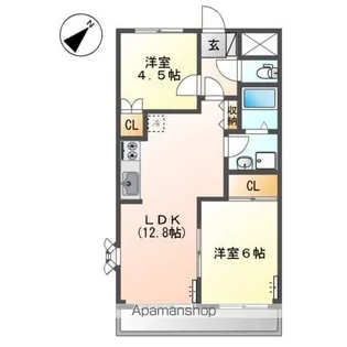 グレース春日【105号室】の間取り