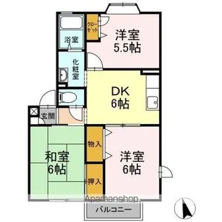 プリムローズカンタービレ プリムローズ【202号室】の間取り