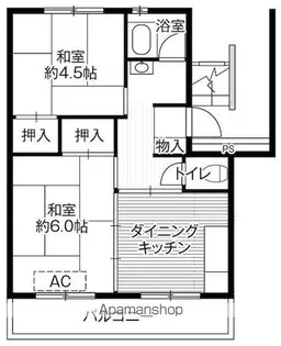ビレッジハウス台宿1号棟【308号室】の間取り