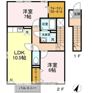 ボヌール・SN B棟【2階】の間取り
