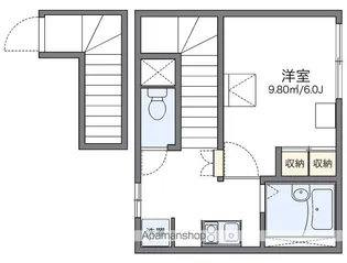 レオパレスアミーⅡ【2階】の間取り