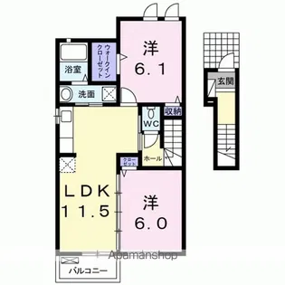 ヴェルナ・A【2階】の間取り
