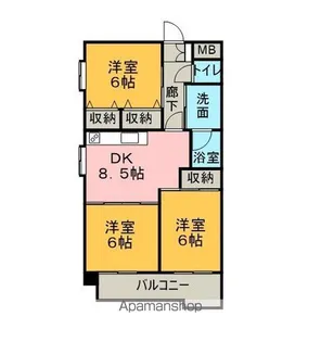 グリーンヒルズ・大田【2-A号室】の間取り