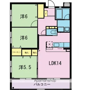 ジューダンブルクⅡ【1階】の間取り