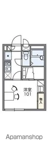 レオパレスエクレール【2階】の間取り
