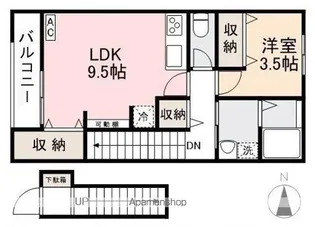 エクスパンドKITA【2階】の間取り
