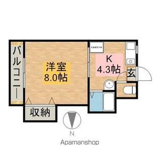 メゾン・ド・ボネール【205号室】の間取り