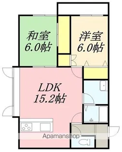 レジデンス昭和【2-D号室】の間取り