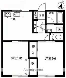 コーポいわき【103号室】の間取り