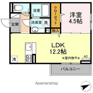 DーROOM住吉 B【2階】の間取り