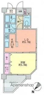 ビクセル伊勢佐木町【512号室号室】の間取り