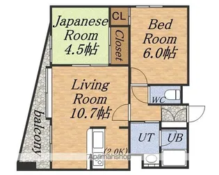 112松井ビル【7階】の間取り
