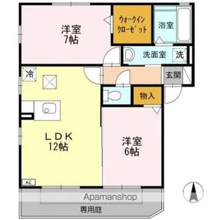 River East 北畑 B【1階】の間取り