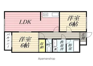 東京都武蔵村山市学園1丁目【マンション】の間取り