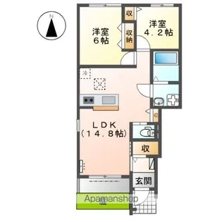 プレミア・パル【1階】の間取り