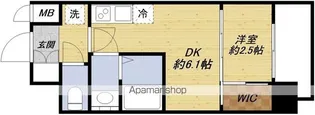プレリスNEO大阪十三エルヴィオン【15階】の間取り