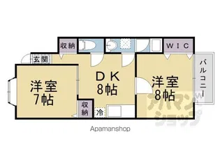 BEANSIII【1F号室】の間取り