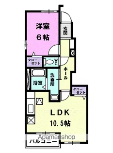 リモーネ楠【1階】の間取り
