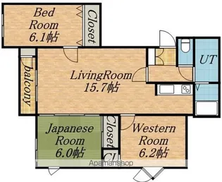 メゾンオーラ旭ヶ丘【2階】の間取り