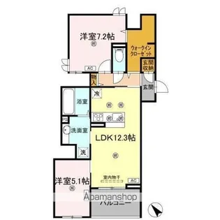ビルゴ中吉野【2階】の間取り