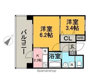 REGALO空港通【10階】の間取り