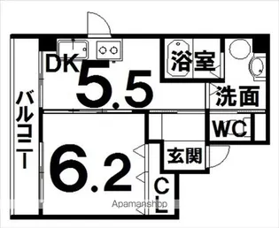 マンションふるさと館【501号室】の間取り