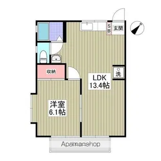 グランモアつばさB棟【2階】の間取り