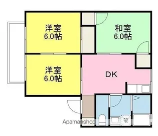 グリーンパークハル A棟【206号室】の間取り