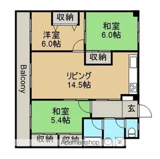 サンストリート松降【2階】の間取り