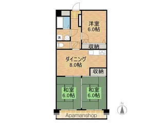 日神パレステージ宮崎【4階】の間取り