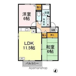セジュールKO【2階】の間取り