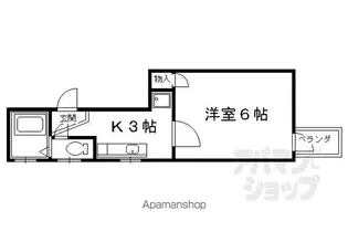 アルカス千本通【3-B号室】の間取り