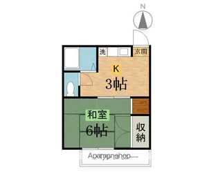 コーポあがわ【1階】の間取り