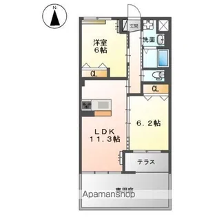 サンライズ亀甲Ⅱ【1階】の間取り