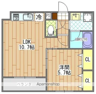 ピュアコート【2階】の間取り
