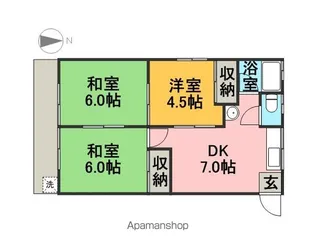 第2コーポ桑山【226号室】の間取り