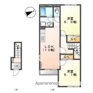 ルチェビスタ【201号室】の間取り