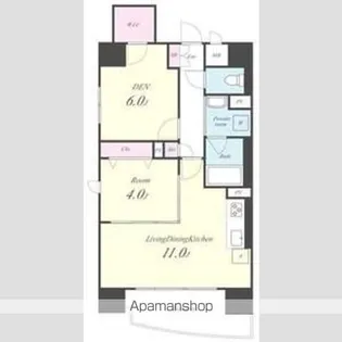 サンエスケーイワタ名城【303号室】の間取り