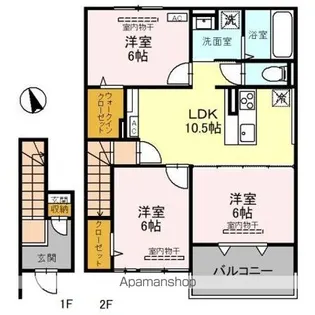 セブンワンテン M【2階】の間取り
